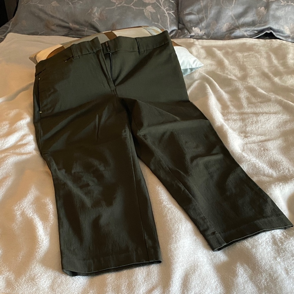Olive Green cropped pants